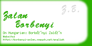 zalan borbenyi business card